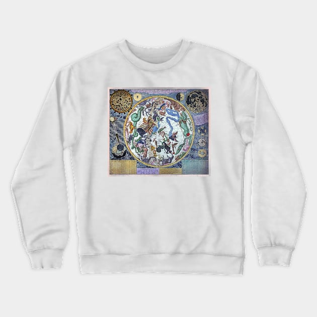 Vintage Map of the Constellations Astronomy Crewneck Sweatshirt by pdpress